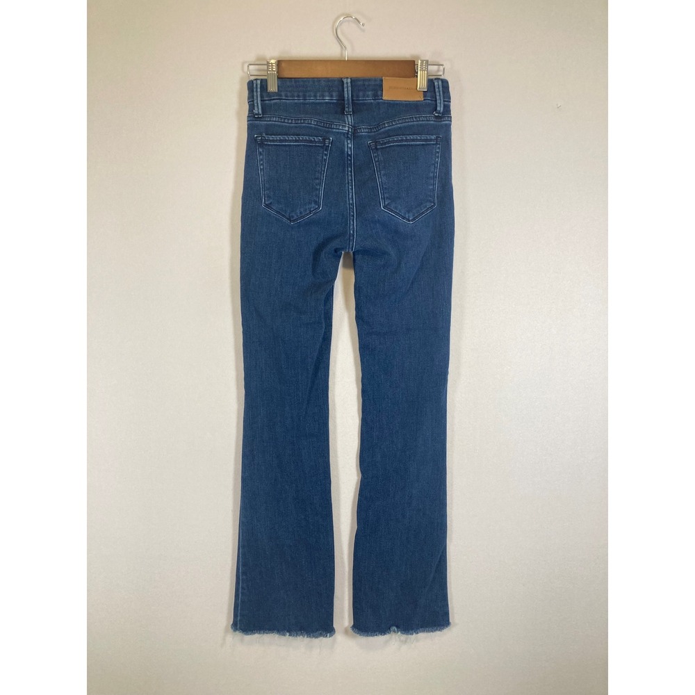 Boho Chic BCBGMAXAZRIA Womens 25 Blue High Rise Raw Hem Flare Jeans RMH2232107 - Picture 2 of 12